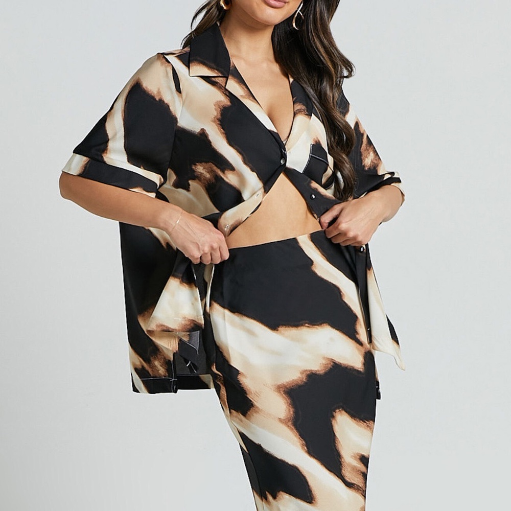 Showpo satin shirt